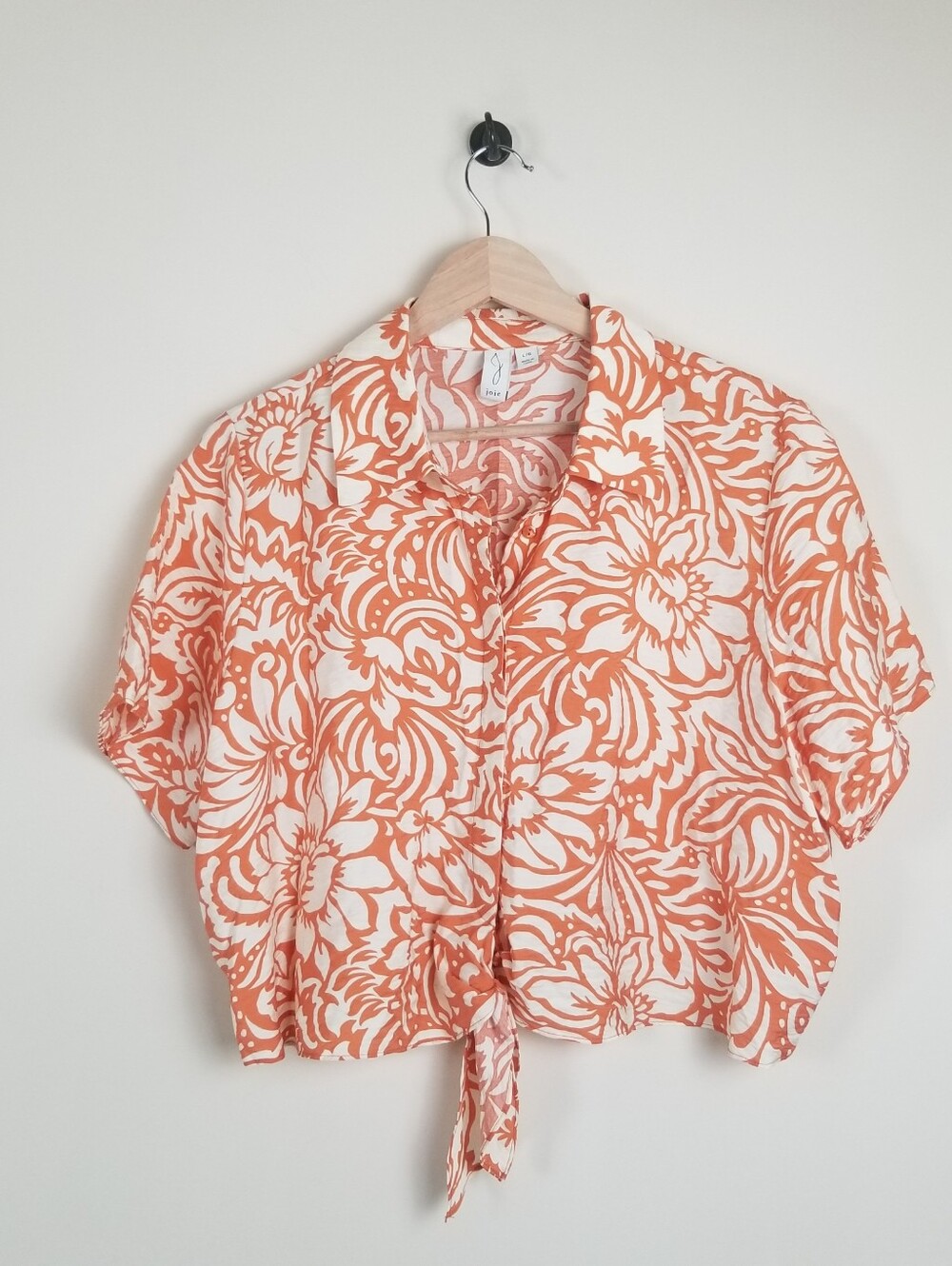 Joie Floral Tie Front Top Large